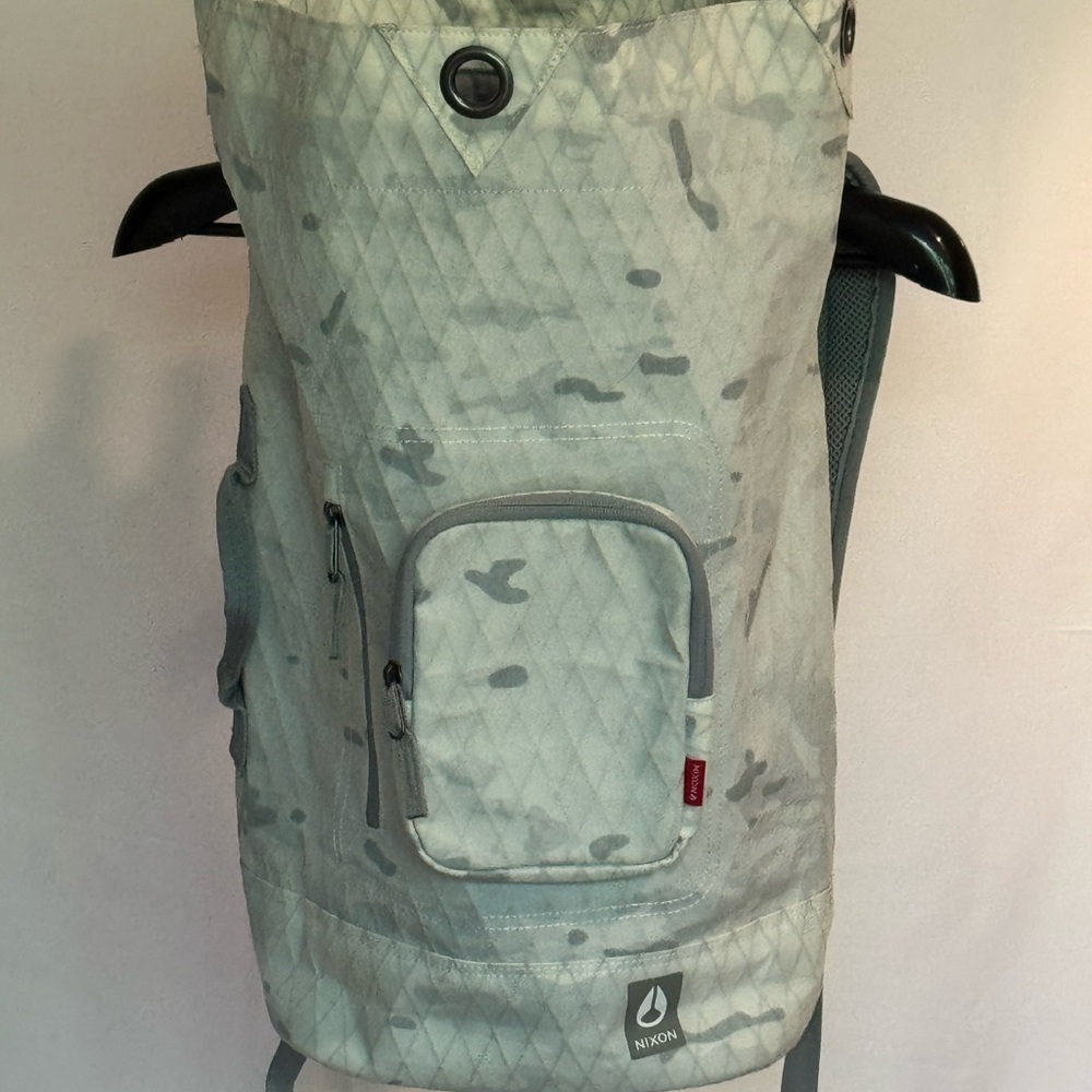 Nixon Men's Light Gray Camouflage Quilted Backpack